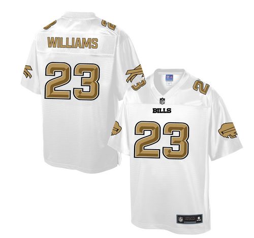 Men's Game Aaron Williams Nike Jersey White - #23 Pro Line Fashion NFL Buffalo Bills